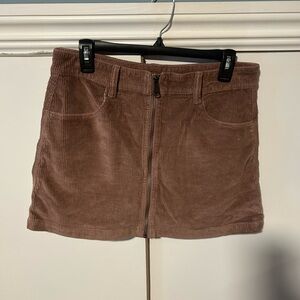 American Eagle Outfitters Corduroy Mini Skirt in Brown